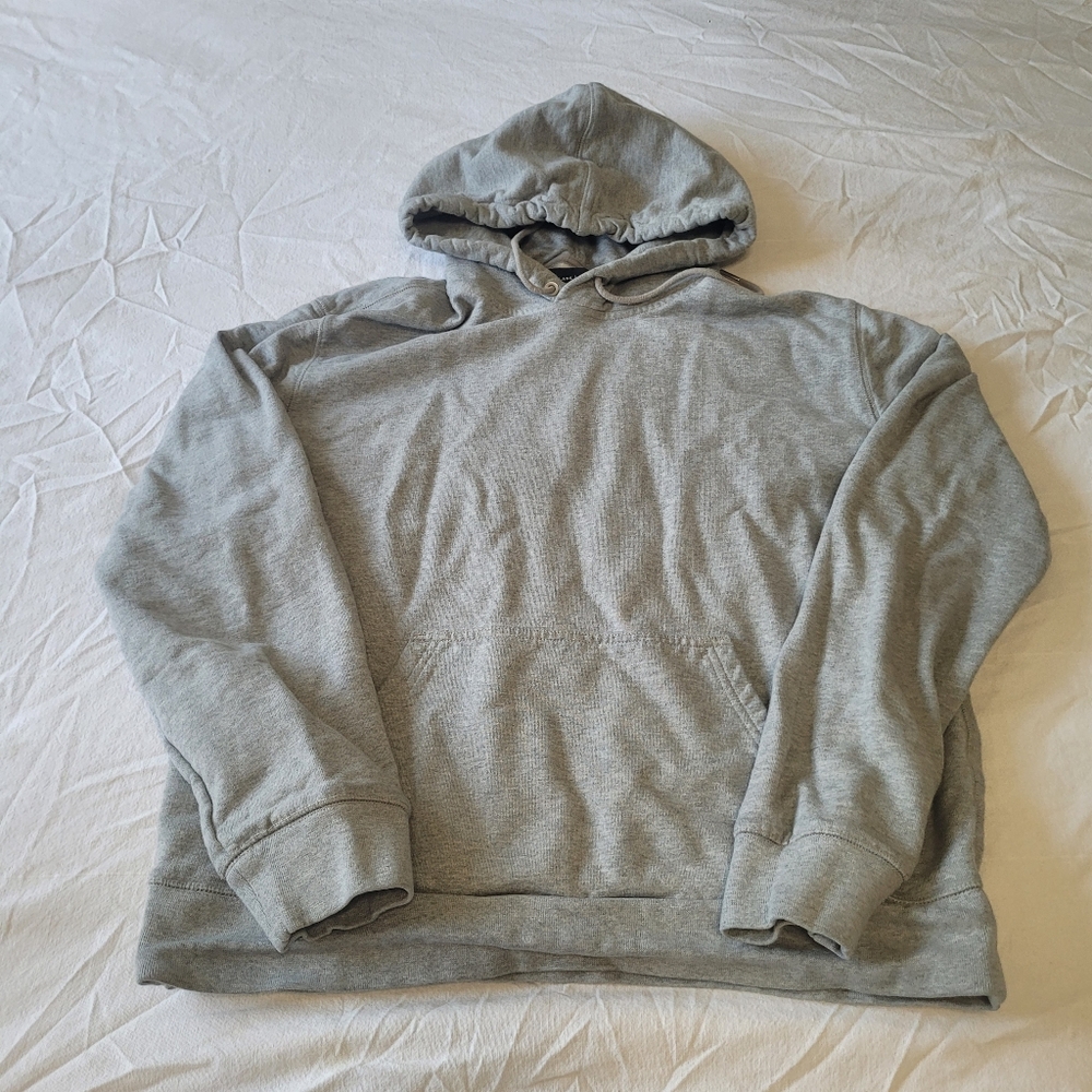Everlane Uniform Women Size Medium Hoodie Gray Pullover Sweatshirt Top Cotton